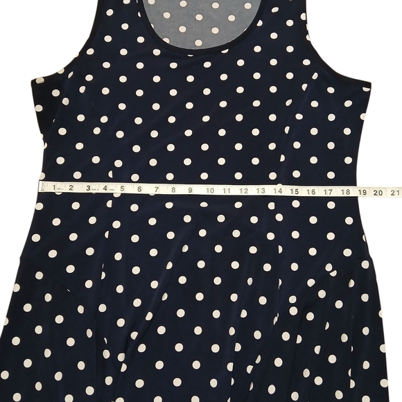 Susan Graver Blue and White Sleeveless Sundress - Picture 6 of 7